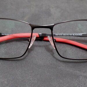 Matsumoto MAT1010 Black/Red 56 18-140 Eyeglass Frames